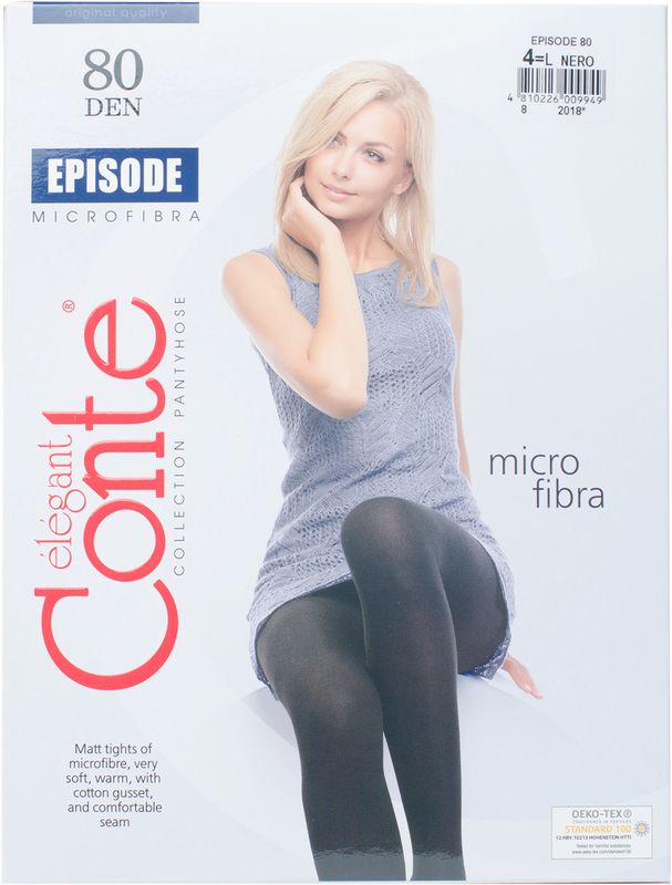 

Колготки Conte Elegant Episode 80 nero черные размер 4
