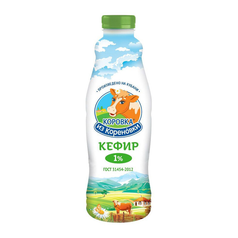 Купить Кефир Коровка из Кореновки 1% по низкой цене с быстрой доставкой ...