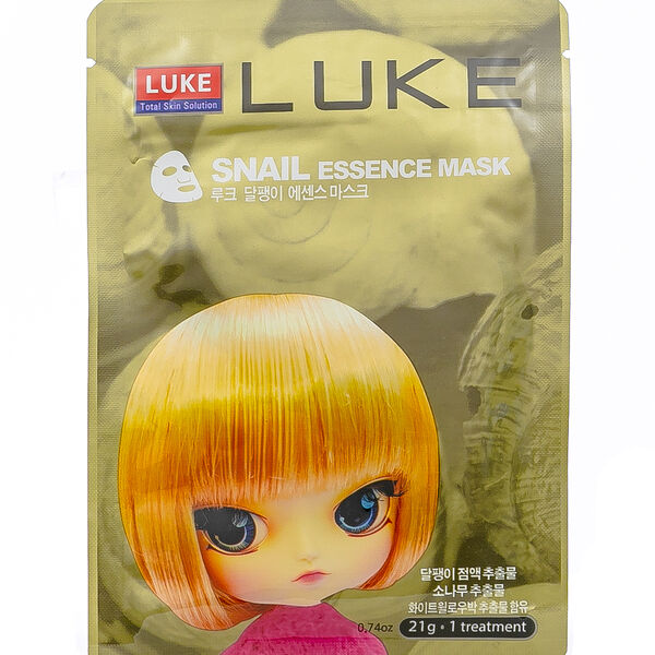 Маска для лица LUKE Snail Essence Mask с экстрактом слизи улитки HANWOONG 1шт Южная Корея
