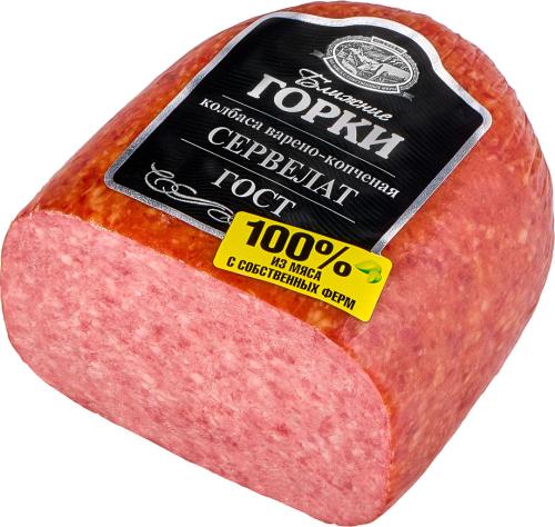 

Колбаса Ближние Горки Сервелат варено-копченый 500 г