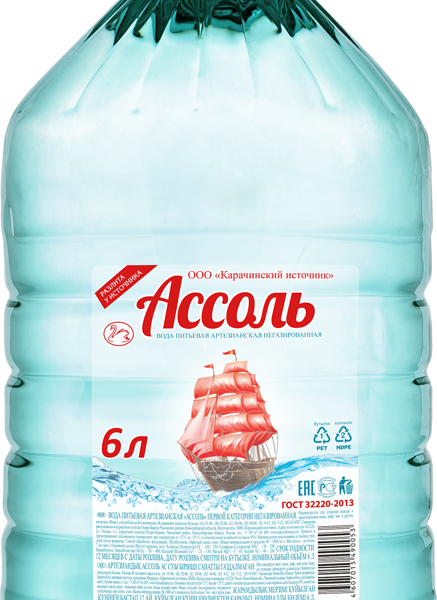 Вода питьевая Ассоль негазированная пэт