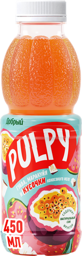 

Напиток сокосодержащий Pulpy Гуава-маракуйя с кусочками кокосового желе 450 мл