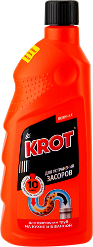Гель для устранения засоров Крот Turbo 1 л