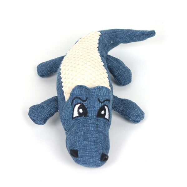 Игрушка WOGY Крокодил мягкий для собак 29*15 см