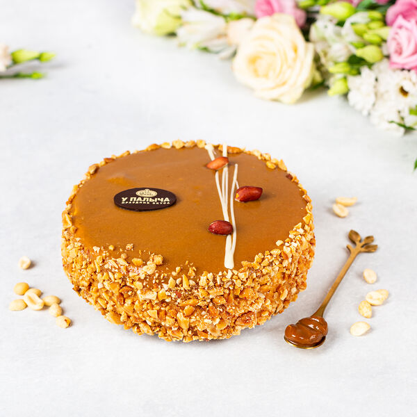 С арахисом и карамельной нугой торт 500 г