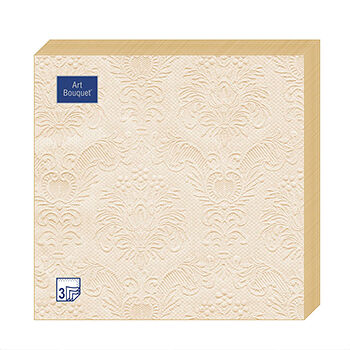 Салфетки Art Bouquet Шампань Барокко 33х33см, 3сл. 16шт., Россия