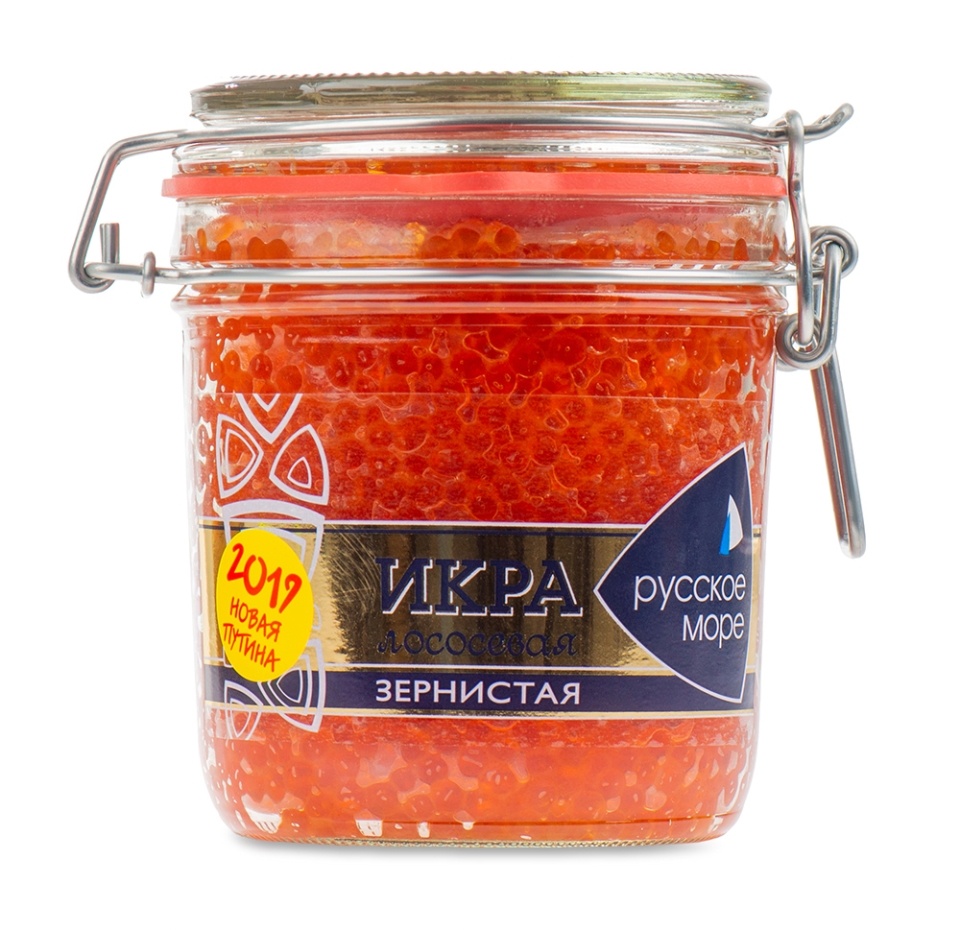

Икра лососевая Русское море зернистая горбуши АО "Русское море" 500г стекло Россия