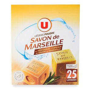 Стиральный порошок с марсельским мылом, Sistem U, 25 циклов, Франция