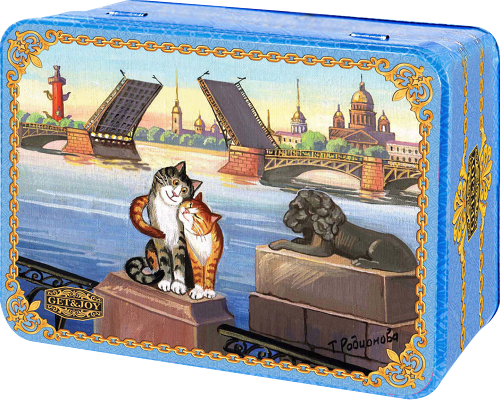 Чай черный Get&Joy Шкатулка Коты Петербурга крупнолистовой