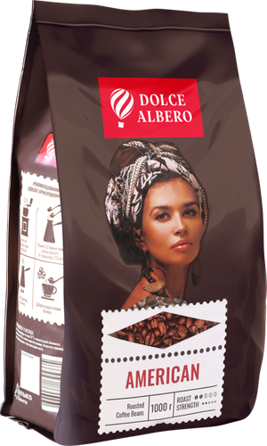 

Кофе зерновой Dolce Albero American 100% Arabica, 1 кг