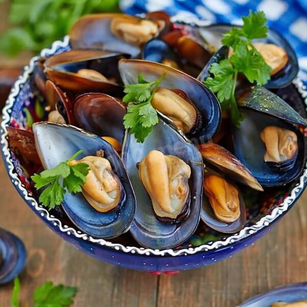 Мидии готовые замороженные