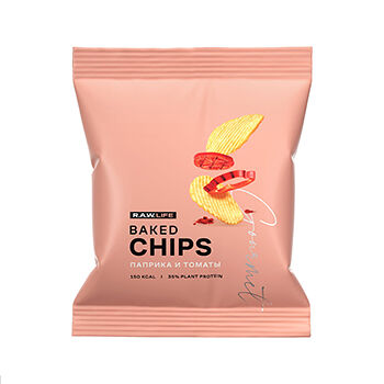 Чипсы протеиновые R.A.W. Life Gourmet Baked CHIPS Паприка и томаты (без глютена)