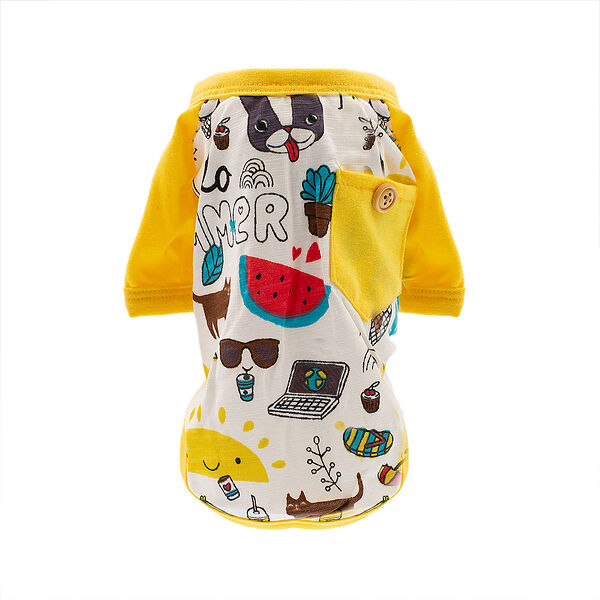 Футболка для собак Summer XL желтый (унисекс)