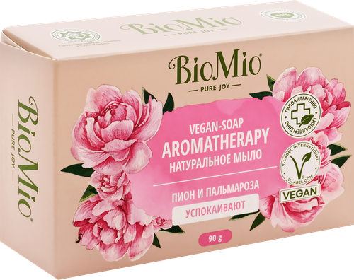 

Мыло BioMio Aromatherapy Пион и пальмароза натуральное 90 г