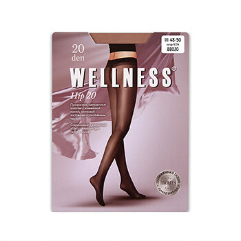 Колготки Hip с заниженной талией, цвет 6334 (загар), 20 den, размер 3, Wellness, Россия