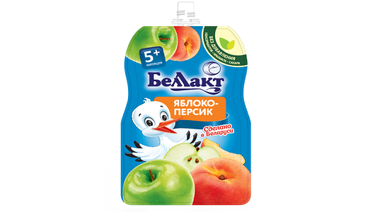 Пюре фруктовое Беллакт яблоко и персик с 5 месяцев 