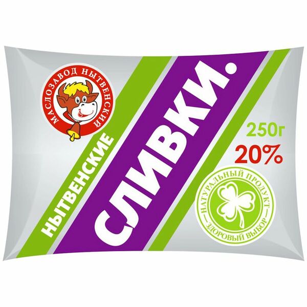 Сливки Маслозавод Нытвенский пастеризованные 20%