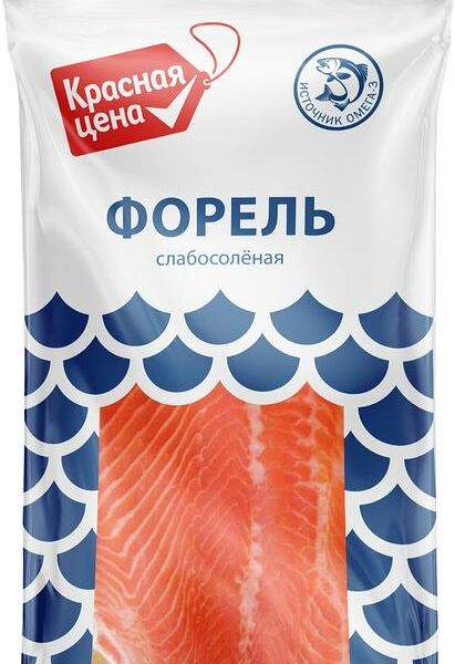 Форель Красная цена слабосоленая, 150г