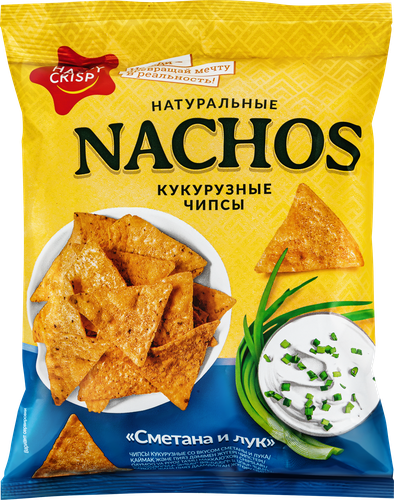 

Чипсы Happy Nachos Сметана и лук кукурузные 75 г