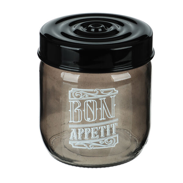 Herevin блэк банка для сыпучих продуктов, стекло, 425мл, 172341-814