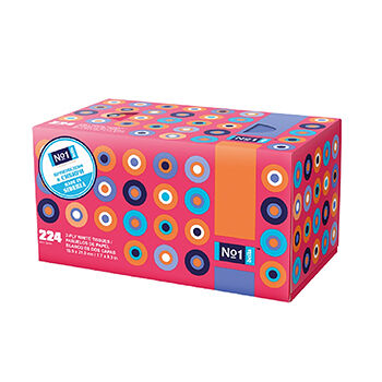 Платочки косметические Bella cotton универсальные двухслойные №1, 224 шт 19.5 x 21 см