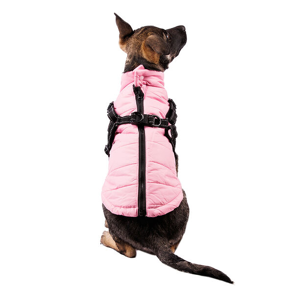 Куртка со шлейкой розовая XL