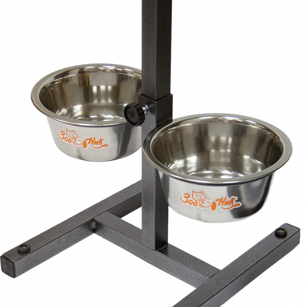 Миски на подставке для собак Зооник металлик 2 шт х 0,9л