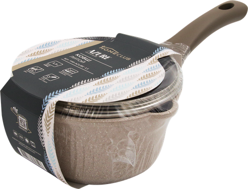 

Ковш HOMECLUB Azure, литой алюминий, стеклянная крышка, антипригарное покрытие, 1.5л, Арт. HM-AZURE-1,5