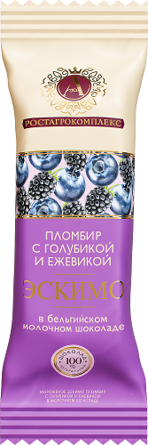 Мороженое А.Ростагрокомплекс эскимо с голубикой и ежевикой в молочном шоколаде 65 г