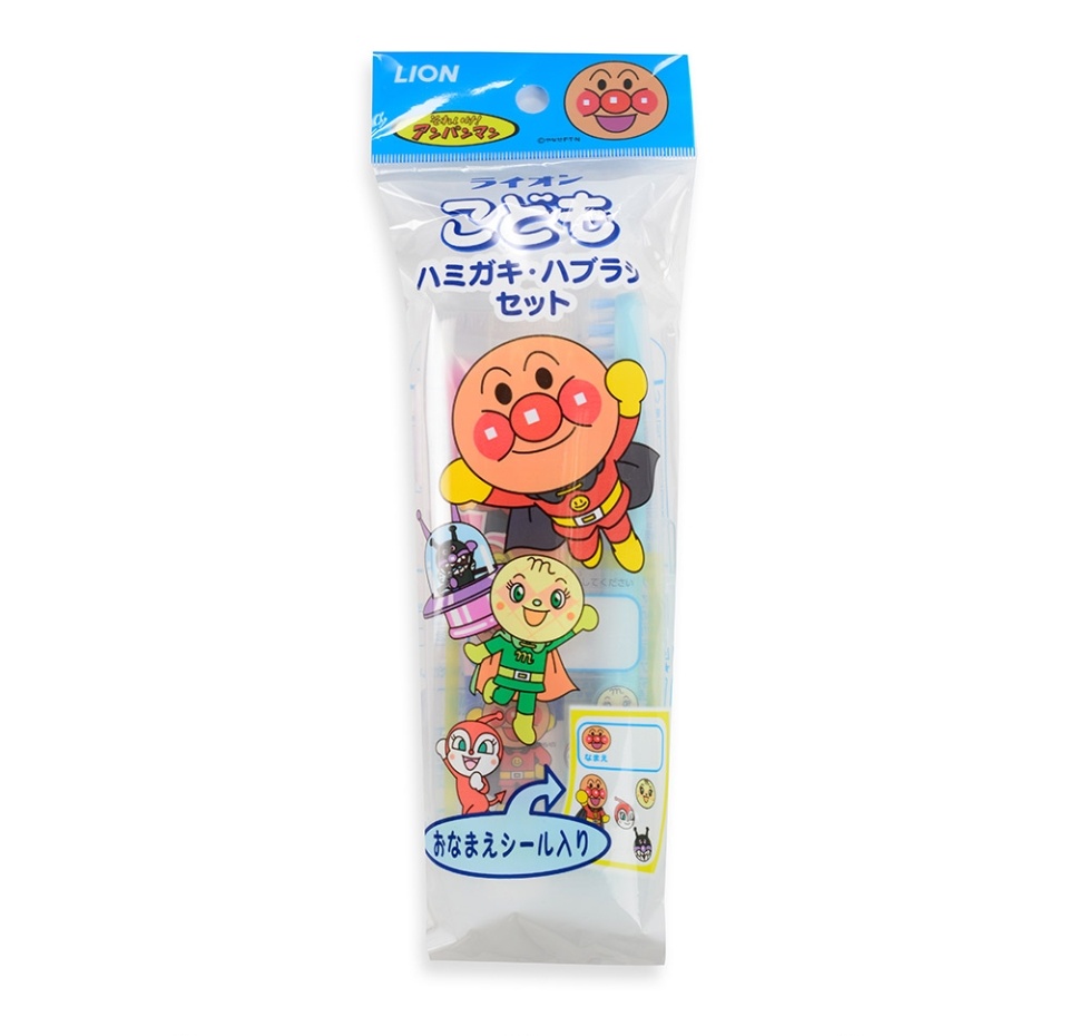 

Детский дорожный набор Anpanman: зубная щётка + зубная паста, LION, Япония