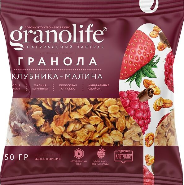 Гранола Granolife Клубника-Малина 50г