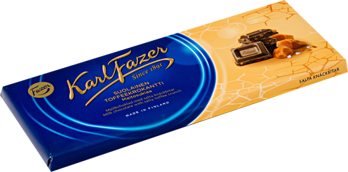 

Шоколад молочный Karl Fazer с крошкой из соленой мягкой карамели 180 г
