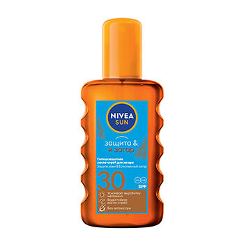 Масло-спрей для загара Nivea Sun Защита и загар SPF 30