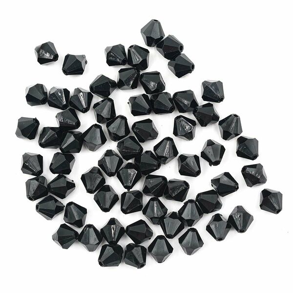 2018 Бусины ромбовидные акрил, 10мм, 25гр. Astra&Craft(90 черный)