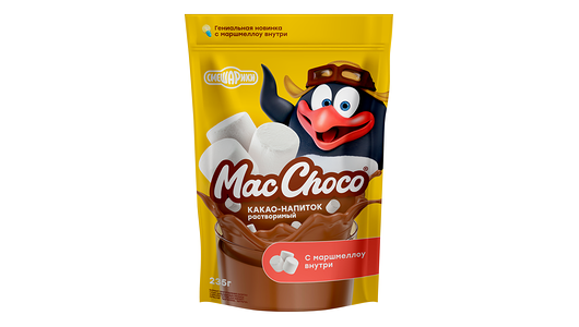Какао-напиток MacChoco растворимый с маршмеллоу, 235г