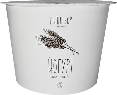 Йогурт СЫРОВАРНЯ ЛИПИН БОР Злаковый Груша, злаки, семена льна, грецкий орех 4%, без змж, 250г