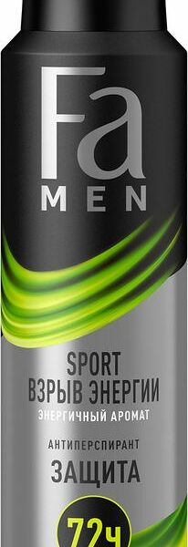 Дезодорант-антиперспирант мужской Fa Sport взрыв энергии 72 ч