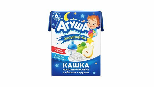 Каша жидкая Молочная Рисовая Агуша Засыпай-ка Яблоко-Груша 200мл с 6 месяцев