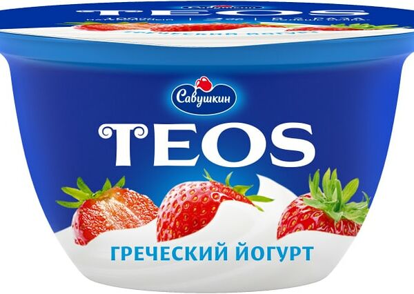 Йогурт Савушкин Греческий Клубника 2% 140г