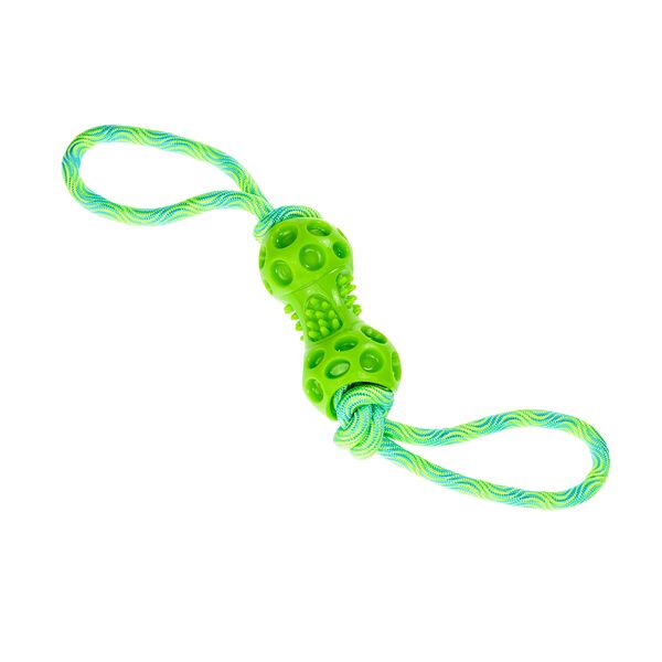 Игрушка для собак Гантель на веревке, 40х5х5 см