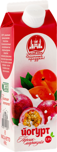 

Йогурт Белый замок персик маракуйя 2.5% 450 мл