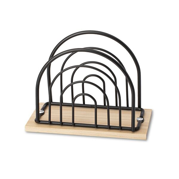 Салфетница Blackby, 13х9.5х5 см, нерж. сталь/дерево