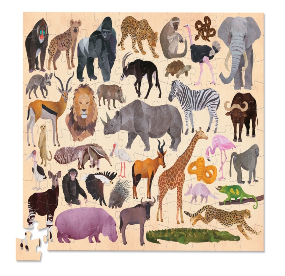 

Пазл Crocodile Creek "Дикие животные" (100 деталей) 3+ Crocodile Creek Inc