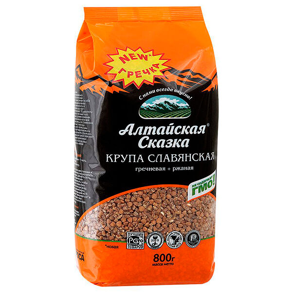 Смесь круп Алтайская сказка Славянская гречневая + ржаная