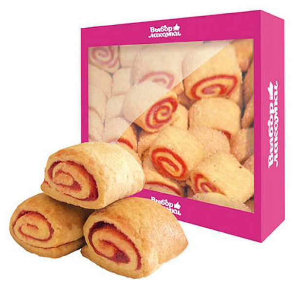 Печенье сдобное «Выбор лакомки» Мини-рулетик со вкусом малины