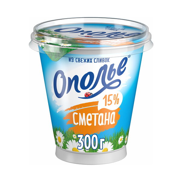 Сметана Ополье 15% 300г