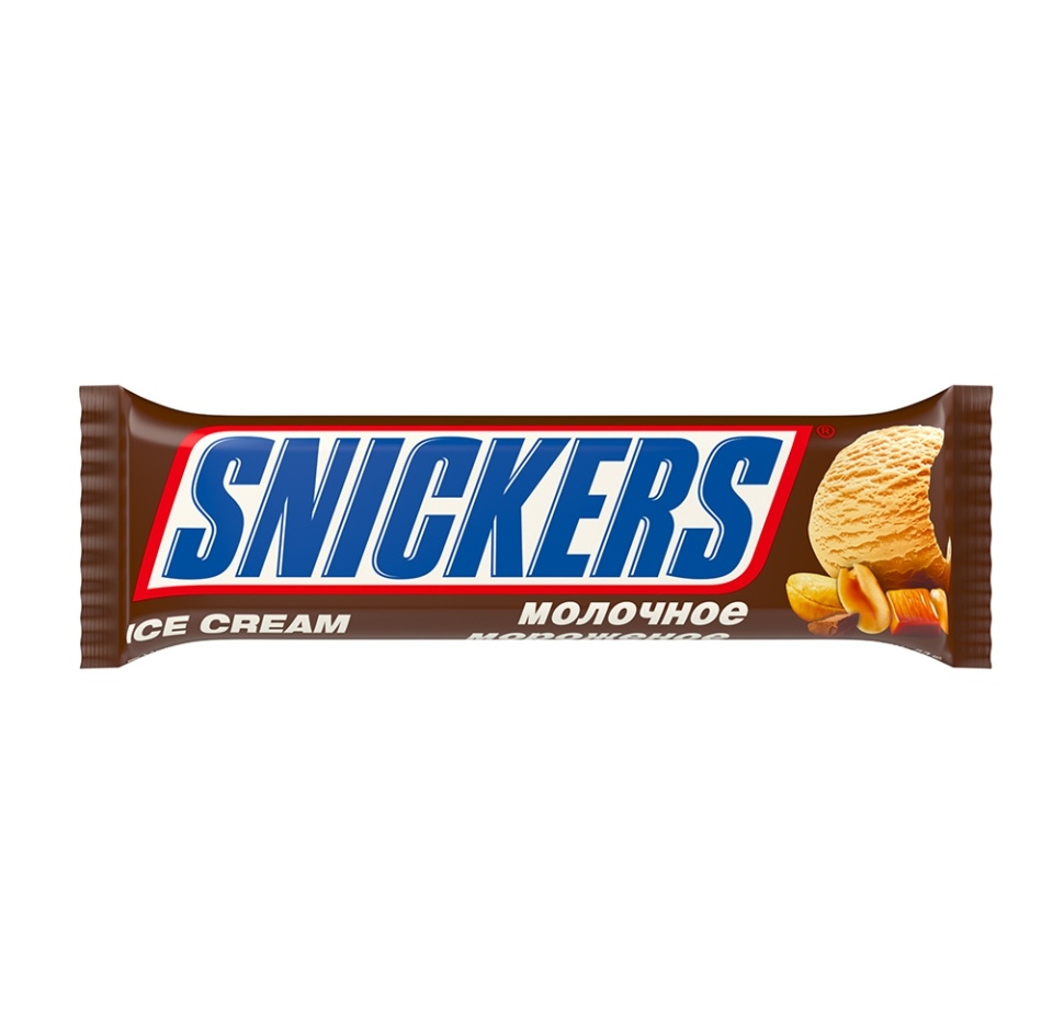 

Мороженое-батончик Snickers с карамелью и арахисом, 48 г