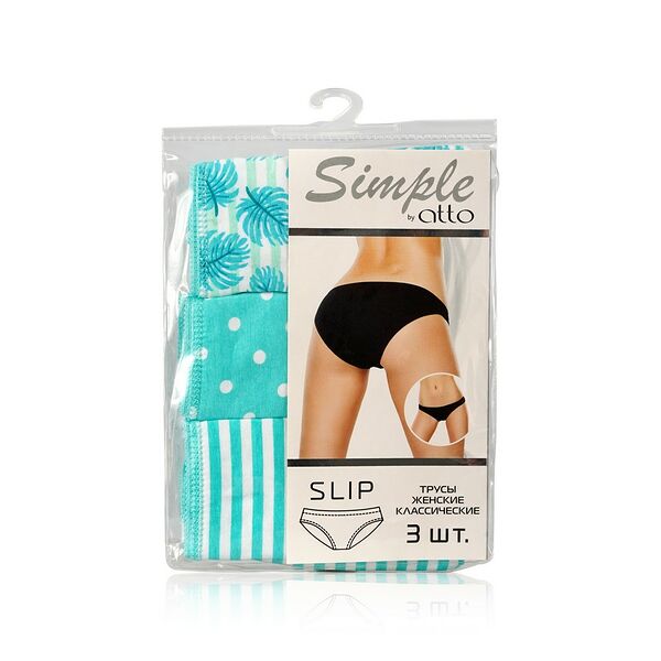 Женские трусы Atto Simple TK-21, размер S, 3 шт