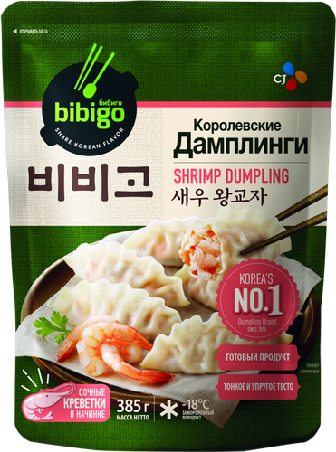 

Дамплинги Bibigo королевские с креветками замороженные 385 г