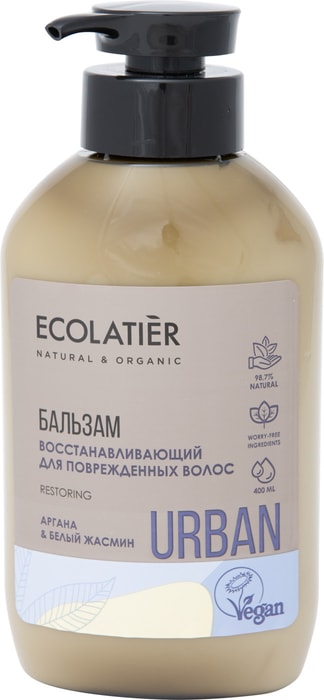 

Бальзам для волос Ecolatier Восстанавливающий для поврежденных волос аргана и белый жасмин, 400 мл